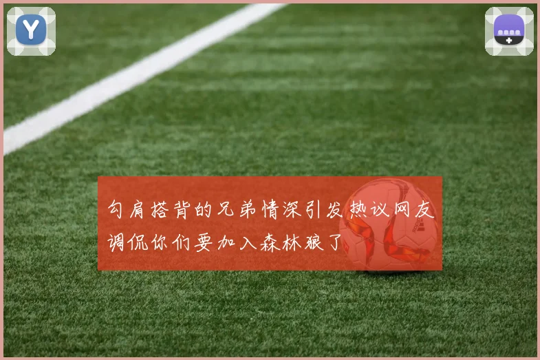 勾肩搭背的兄弟情深引发热议网友调侃你们要加入森林狼了