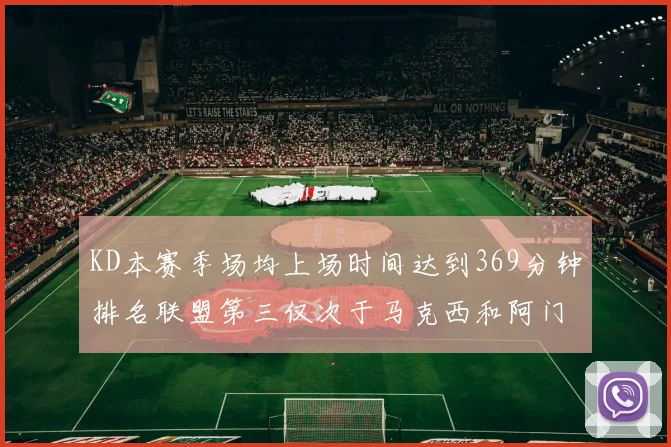 KD本赛季场均上场时间达到369分钟排名联盟第三仅次于马克西和阿门